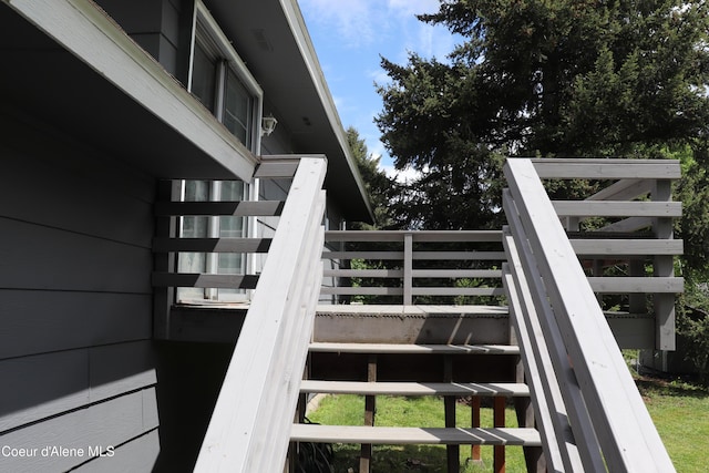 view of stairway