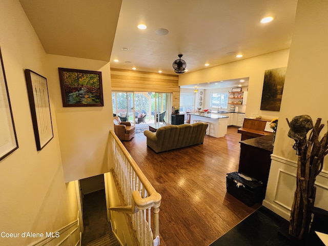 8351 N Audubon Dr, Hayden, ID 83835 - living area with recessed lighting and wood finished floors
