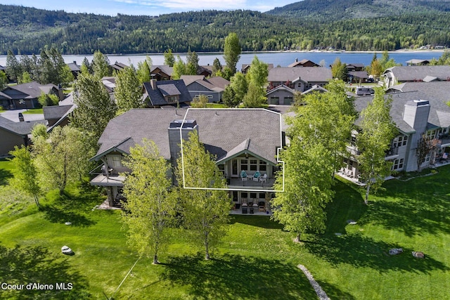 500 Guthrie Pl Unit 1303, Dover, ID 83825 - aerial view of residential area with a forest and a water and mountain view