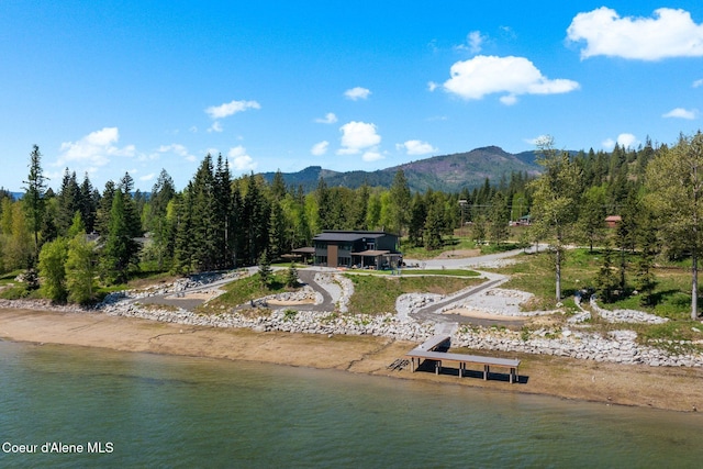 55 S Thistle Down Ln, Laclede, ID 83841 - view from above of property with a water and mountain view and a heavily wooded area