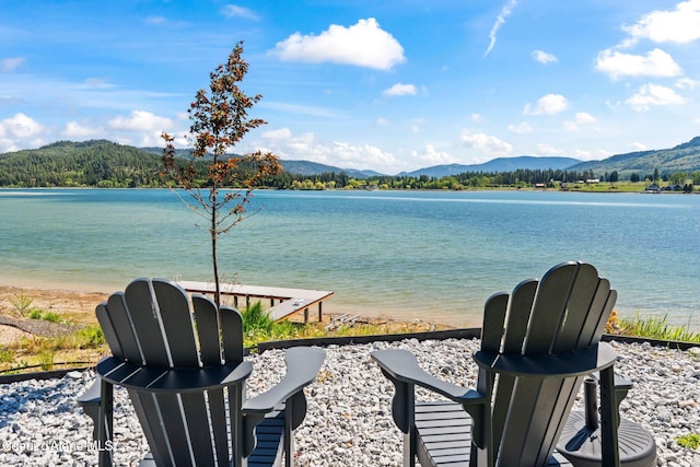 55 S Thistle Down Ln, Laclede, ID 83841 - water view featuring a mountainous background