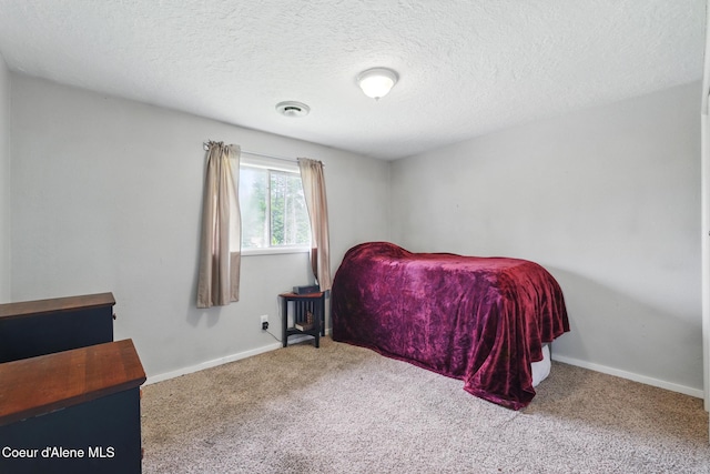 6699 Colburn Culver Rd, Sandpoint, ID 83864 - bedroom with a textured ceiling, carpet flooring, and baseboards
