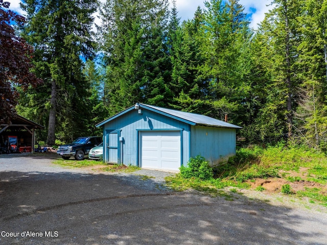 6699 Colburn Culver Rd, Sandpoint, ID 83864 - detached garage featuring driveway