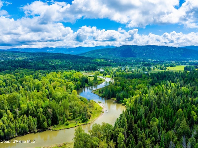 6699 Colburn Culver Rd, Sandpoint, ID 83864 - bird's eye view of a heavily wooded area and a water and mountain view