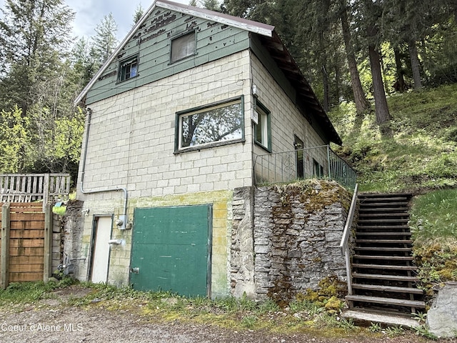 812 Silver St, Wallace, ID 83873 - view of property exterior featuring stairway
