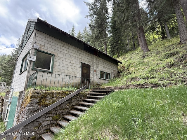 812 Silver St, Wallace, ID 83873 - view of outdoor structure featuring stairway
