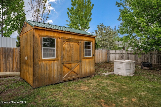 view of shed
