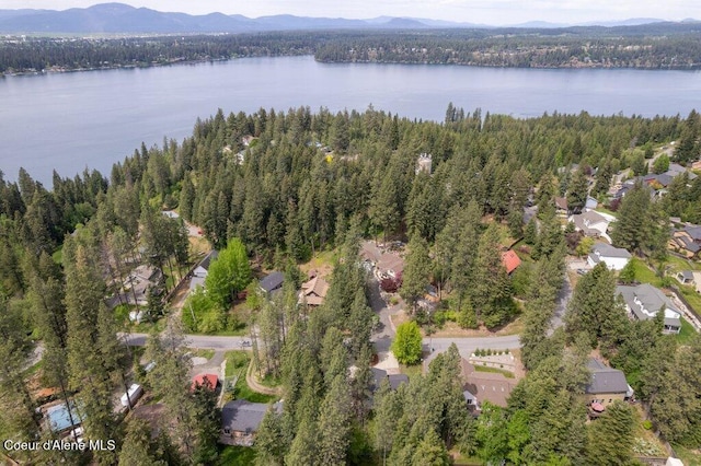 8694 N Clarkview Pl, Hayden Lake, ID 83835 - view of property location with a heavily wooded area and a water and mountain view