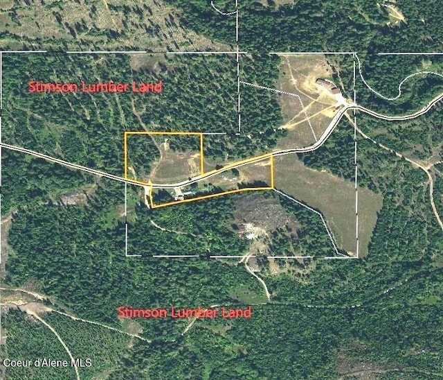 map / location featuring property parcel outlined