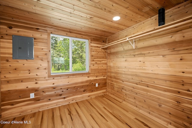 3298 W Coon Creek Rd, Plummer, ID 83851 - interior space featuring electric panel and hardwood / wood-style flooring
