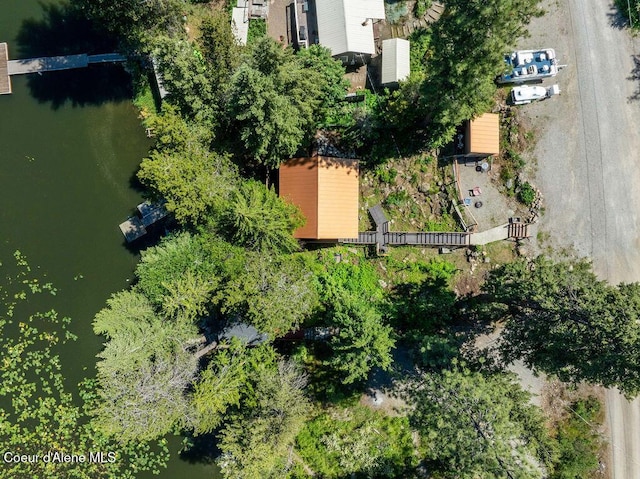 7547 W Channel Ln, Rathdrum, ID 83858 - aerial overview of property's location with a large body of water