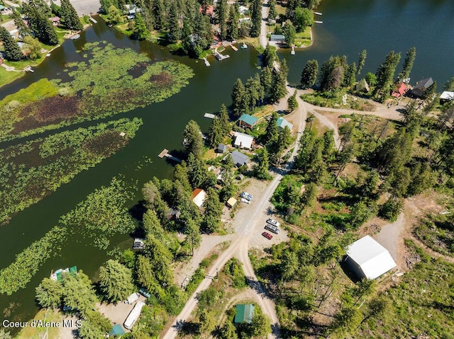 7547 W Channel Ln, Rathdrum, ID 83858 - aerial view of property and surrounding area with a large body of water