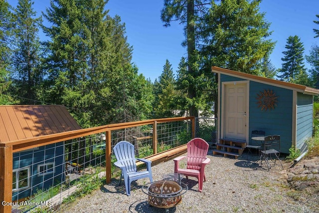 7547 W Channel Ln, Rathdrum, ID 83858 - view of yard with an outdoor fire pit
