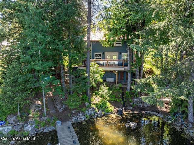7547 W Channel Ln, Rathdrum, ID 83858 - back of house featuring a deck and french doors