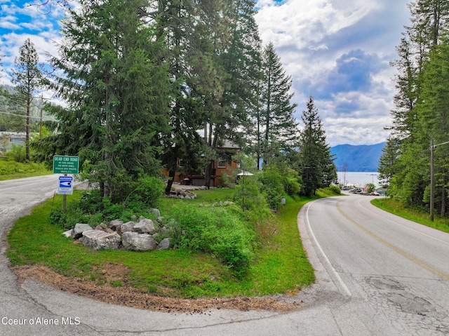 16646 E Cape Horn Rd, Bayview, ID 83803 - view of asphalt road with a water and mountain view