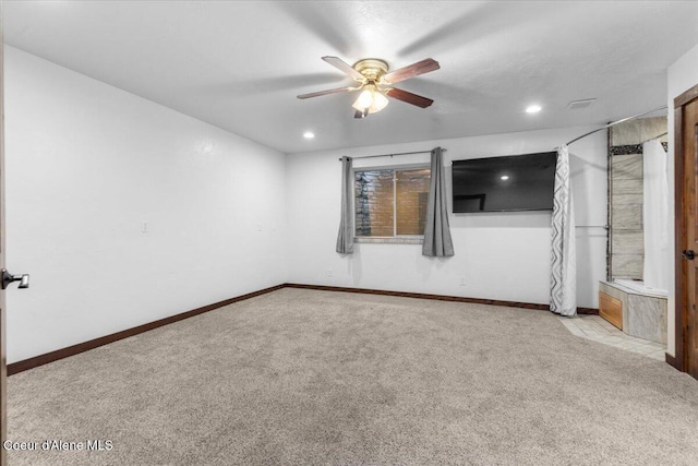 5239 E Dodd Rd, Hayden, ID 83835 - unfurnished room featuring carpet, ceiling fan, recessed lighting, and baseboards