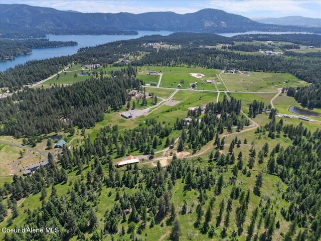 5239 E Dodd Rd, Hayden, ID 83835 - view of property location with a water and mountain view and a heavily wooded area