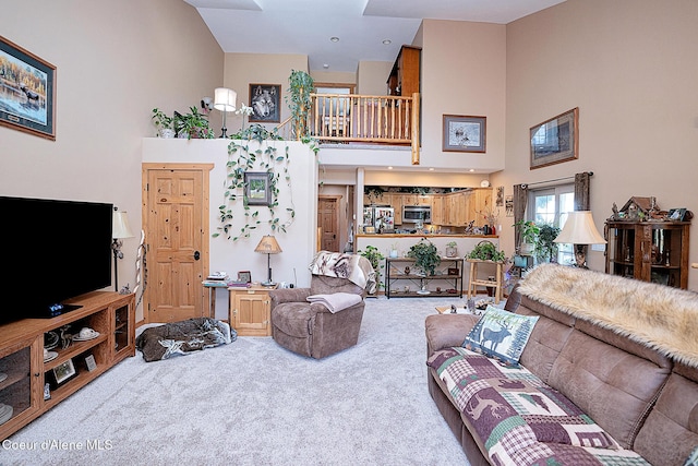 1 Elsie Peak Ct Unit B1 Bldg B, Pinehurst, ID 83850 - living room with carpet and a high ceiling
