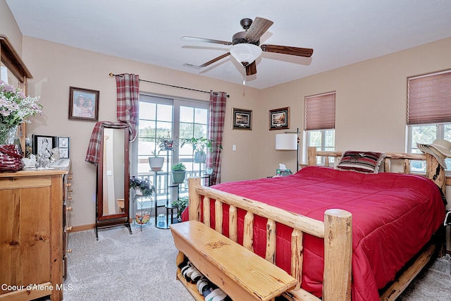 1 Elsie Peak Ct Unit B1 Bldg B, Pinehurst, ID 83850 - carpeted bedroom with access to exterior, baseboards, and a ceiling fan