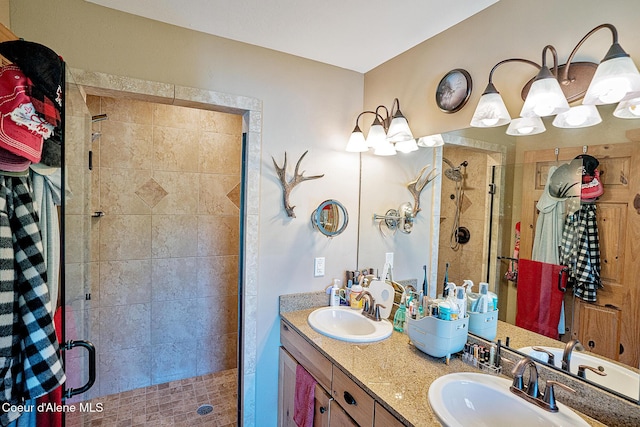 1 Elsie Peak Ct Unit B1 Bldg B, Pinehurst, ID 83850 - full bathroom featuring a shower stall and double vanity