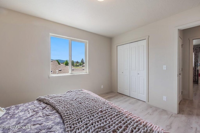 3316 N Van Winkle St, Post Falls, ID 83854 - bedroom featuring light wood-style flooring, baseboards, and a closet