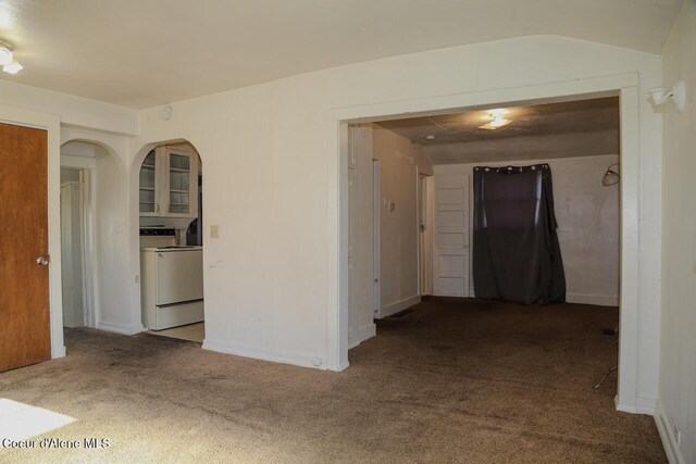 2224 N Park Rd, Spokane Valley, WA 99212 - carpeted spare room featuring baseboards and vaulted ceiling
