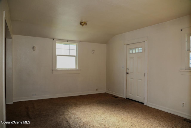 2224 N Park Rd, Spokane Valley, WA 99212 - carpeted foyer entrance featuring plenty of natural light, baseboards, and vaulted ceiling