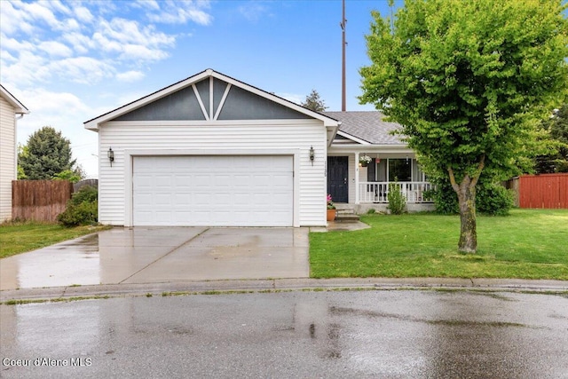 1135 W Wishkah Ave, Post Falls, ID 83854 - single story home with covered porch, driveway, an attached garage, and a shingled roof
