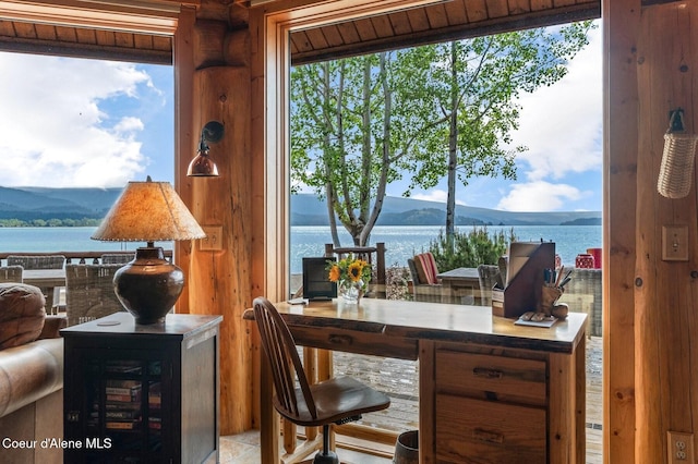 271 W Shore Ln, Sandpoint, ID 83864 - office area with a water and mountain view