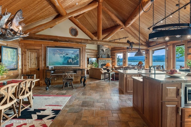 271 W Shore Ln, Sandpoint, ID 83864 - view of patio / terrace with an outdoor bar and a gazebo