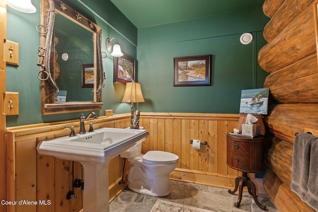 271 W Shore Ln, Sandpoint, ID 83864 - half bath with toilet and a wainscoted wall