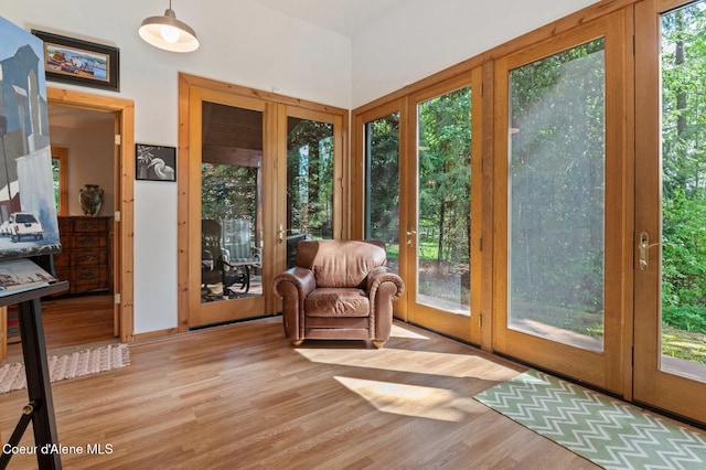 271 W Shore Ln, Sandpoint, ID 83864 - sunroom / solarium with french doors and wood finished floors