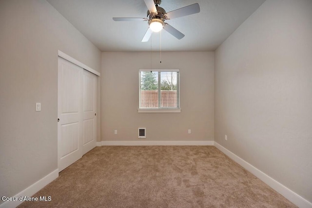 4362 N Meadow Ranch Ave, Coeur Dalene, ID 83815 - unfurnished bedroom with carpet, baseboards, and ceiling fan