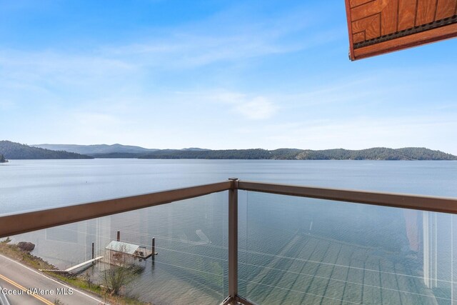 water view with mountains