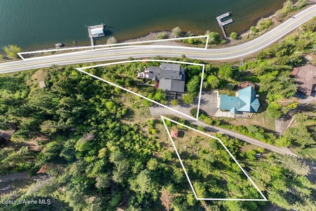 aerial overview of property's location featuring property boundaries highlighted