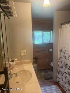 295 A St, Sandpoint, ID 83864 - full bathroom featuring vanity and curtained shower