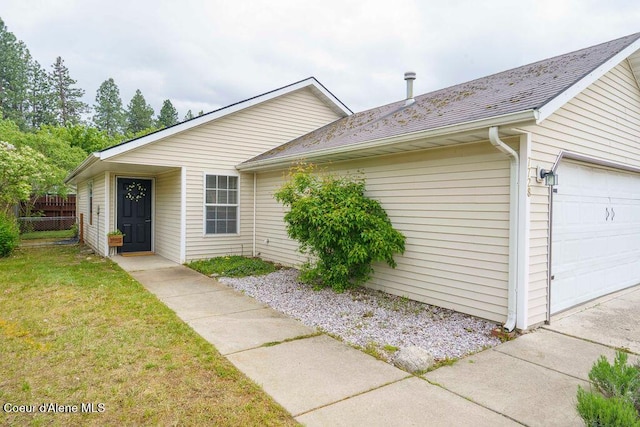 view of front facade with an attached garage