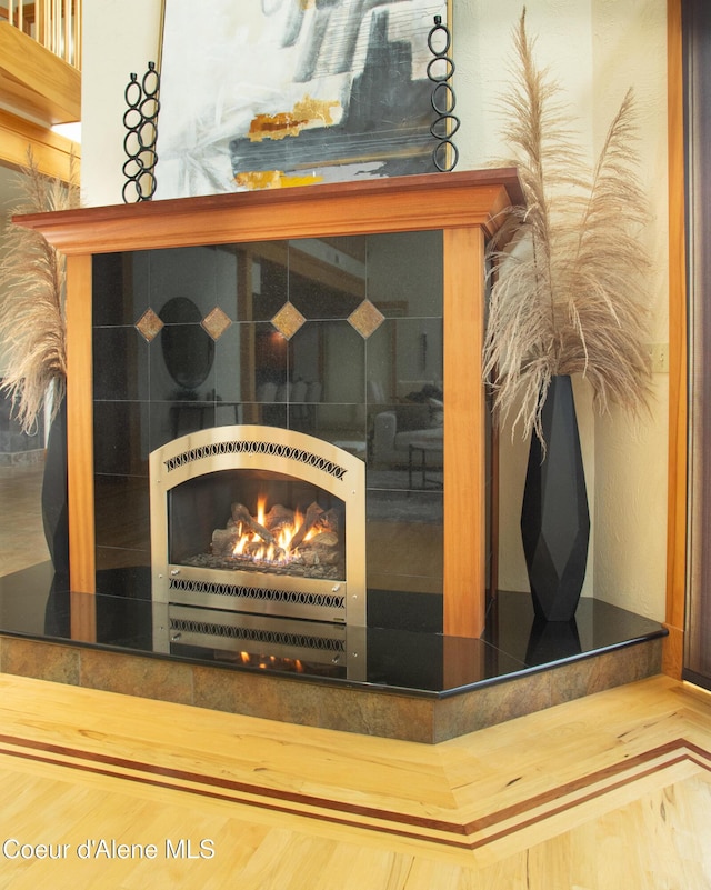 3361 Bottle Bay Rd, Sagle, ID 83860 - detailed view of a tiled fireplace