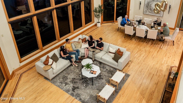 3361 Bottle Bay Rd, Sagle, ID 83860 - living area featuring wood finished floors and baseboards