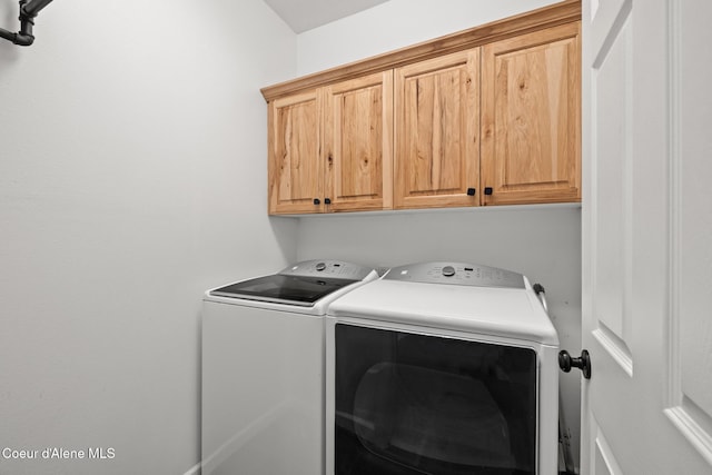 22385 N Ranch View Dr, Rathdrum, ID 83858 - laundry room with washing machine and dryer and cabinet space