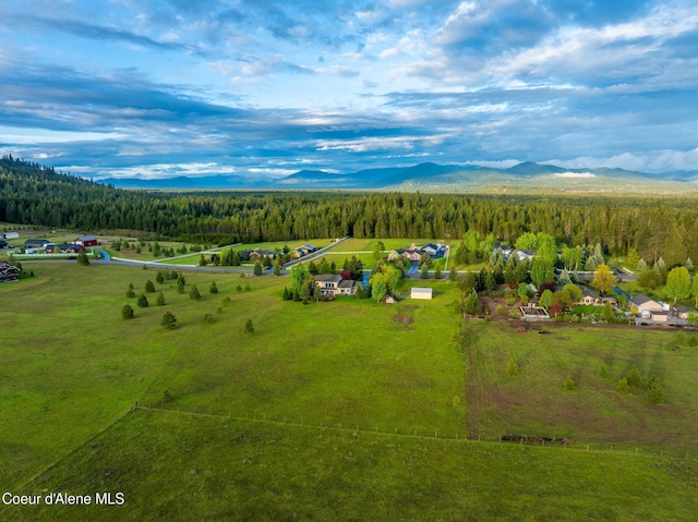 22385 N Ranch View Dr, Rathdrum, ID 83858 - drone / aerial view of a forest and mountains