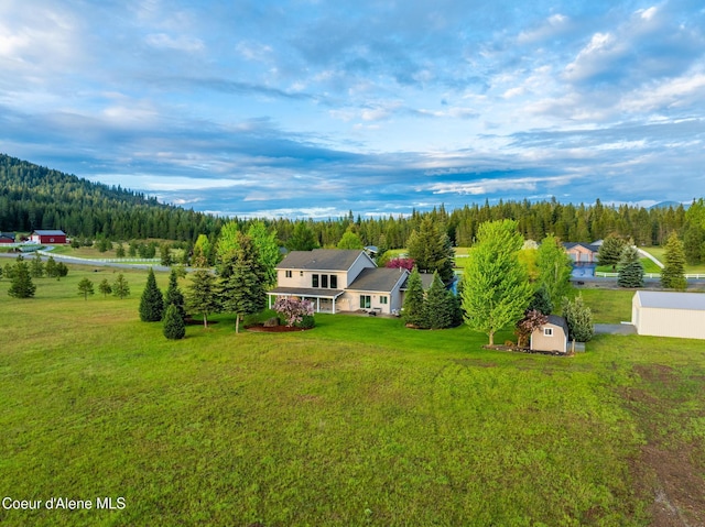 22385 N Ranch View Dr, Rathdrum, ID 83858 - aerial view of property and surrounding area with a heavily wooded area