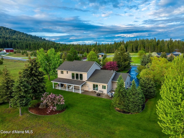 22385 N Ranch View Dr, Rathdrum, ID 83858 - view from above of property featuring a heavily wooded area