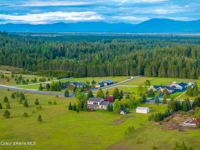 22385 N Ranch View Dr, Rathdrum, ID 83858 - view of rural area featuring a forest and mountains