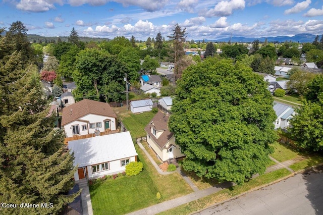1315 N 7th St, Coeur Dalene, ID 83814 - aerial view of residential area featuring a mountainous background