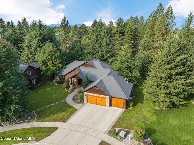 view from above of property