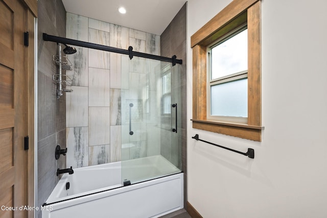 1230 E Amulet Cir, Rathdrum, ID 83858 - full bath featuring combined bath / shower with glass door and recessed lighting