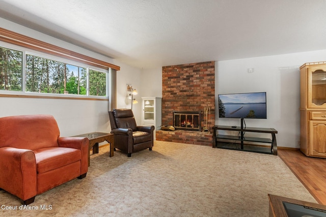 279 S Sequoia Ct, Post Falls, ID 83854 - living room with a fireplace and wood finished floors