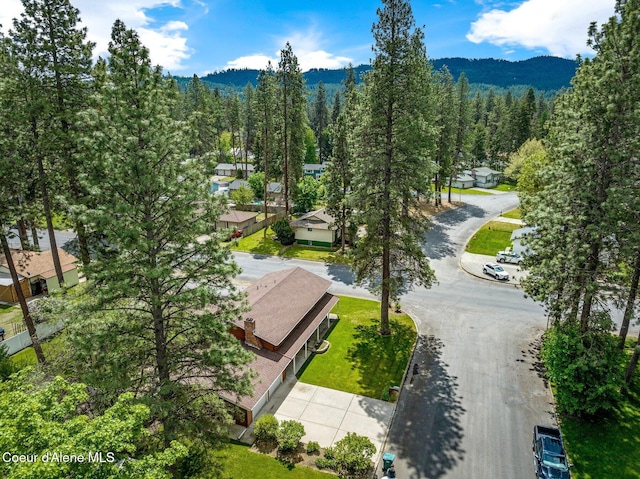 279 S Sequoia Ct, Post Falls, ID 83854 - drone / aerial view of a mountain backdrop and a forest