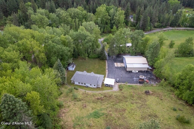 911 French Gulch Rd, Kingston, ID 83839 - aerial view of property and surrounding area featuring a forest